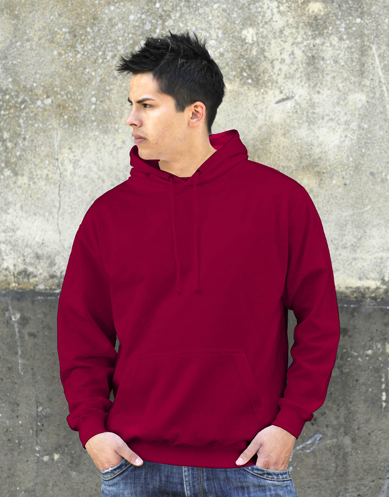 AWDis College Hoodie Red Hot Chilli