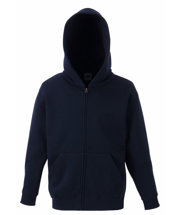 Fruit of the Loom Kids Zip Hoodie Sweater Deep Navy