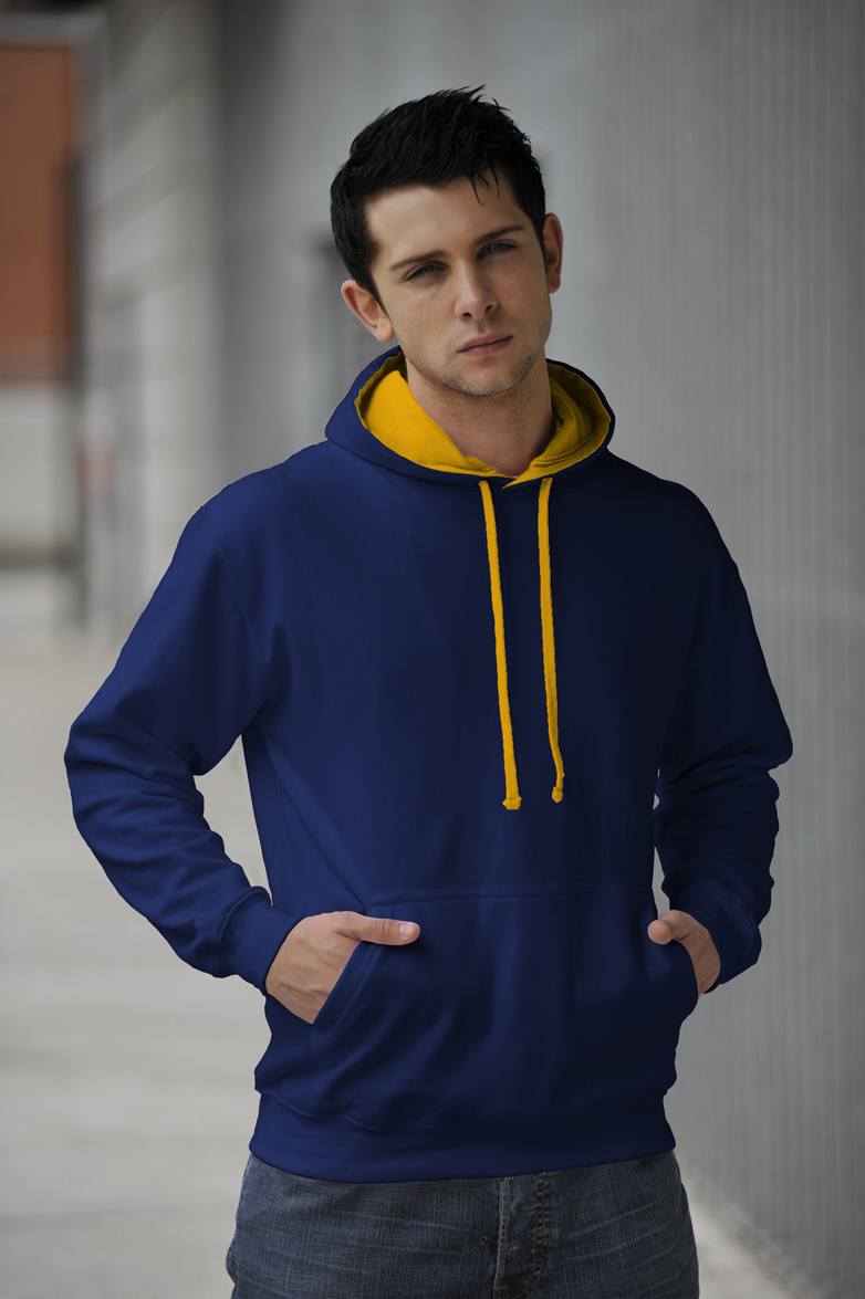 Varsity Hoodie Royal Blue - Sun Yellow