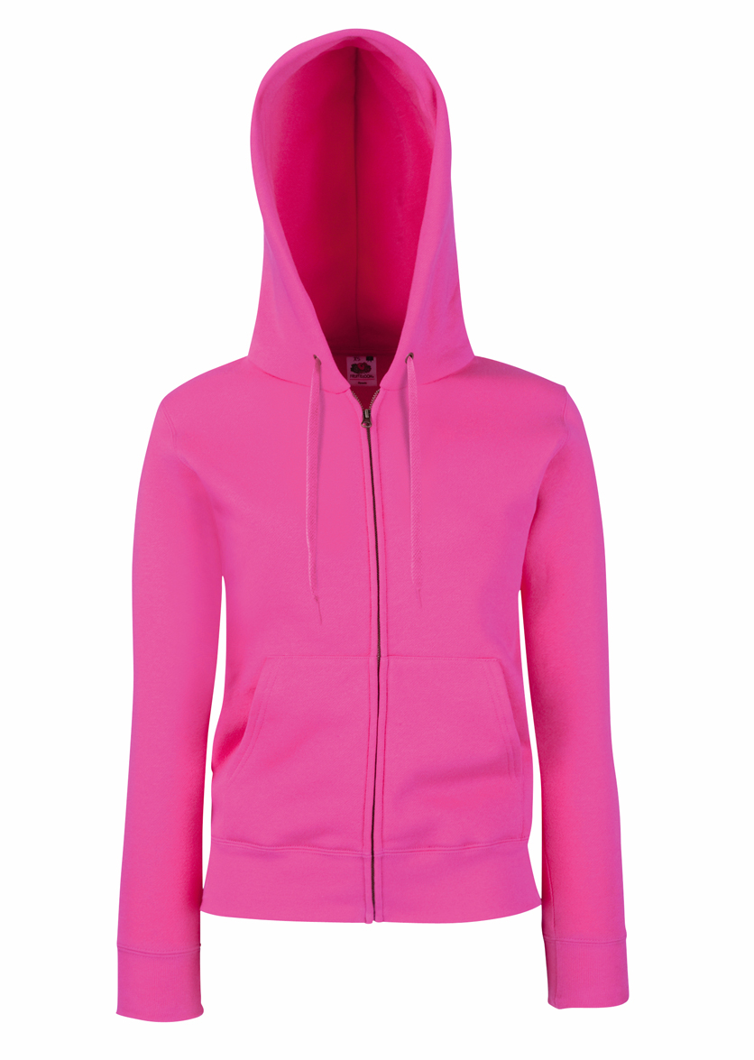 Fruit of the Loom Lady Fit Hooded Jacket 621180 Fuchsia