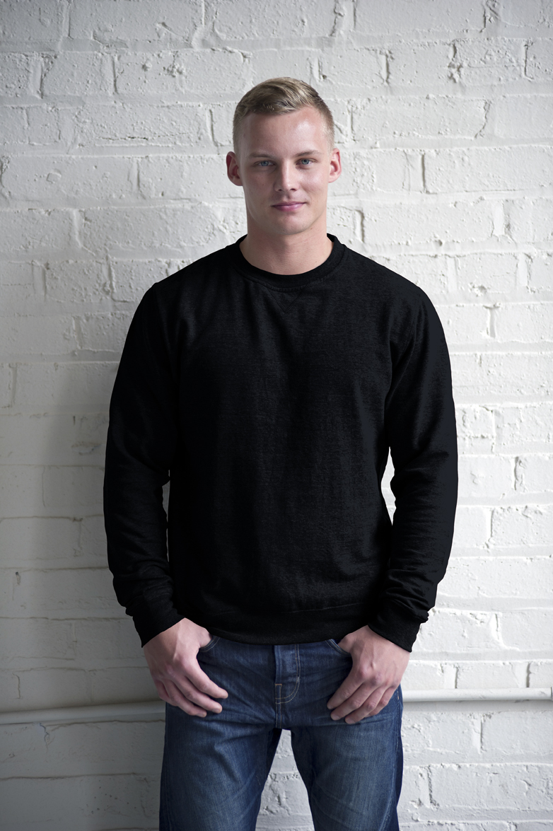 AWDis Heather Sweater JH040 Black Heather