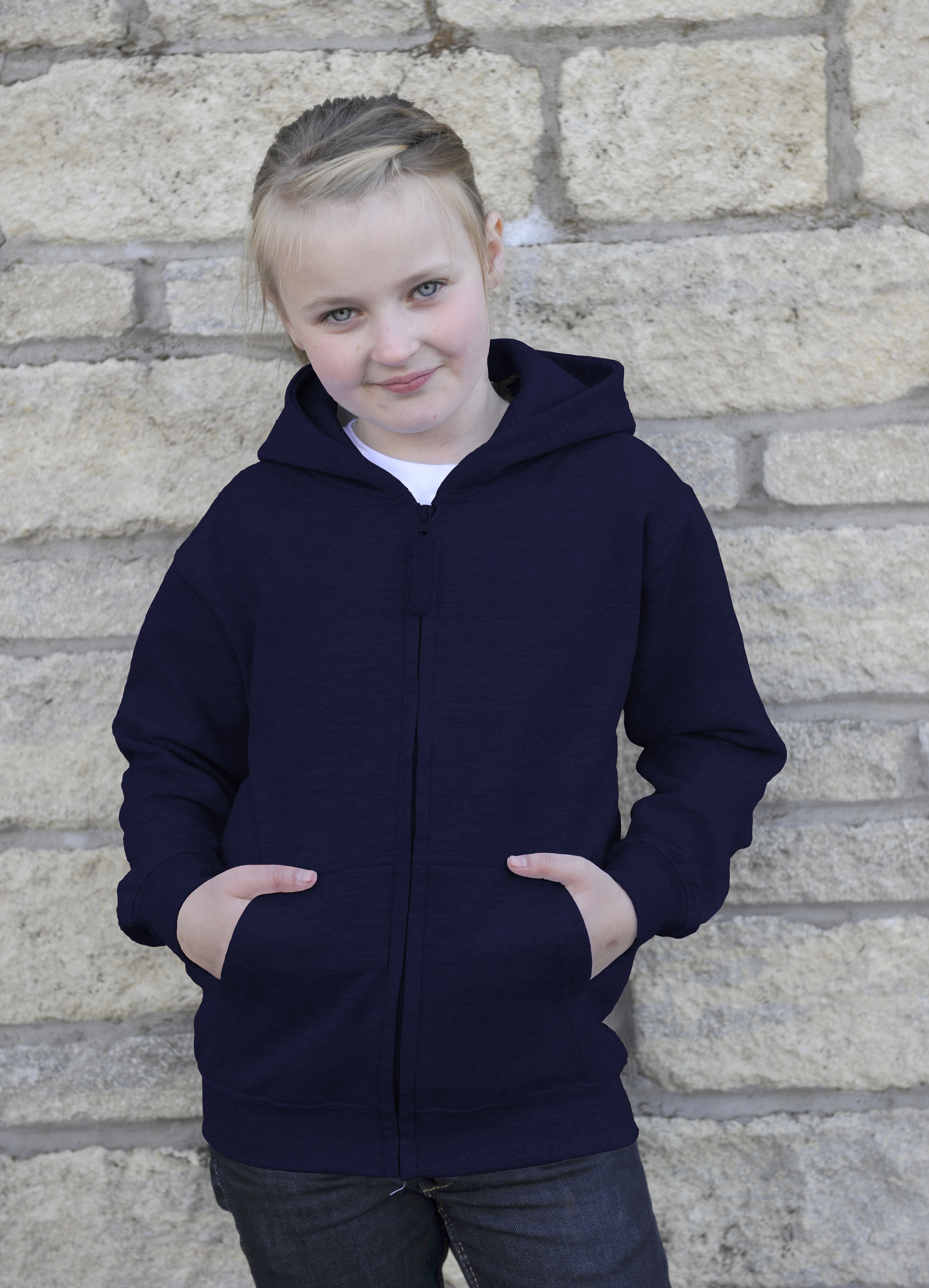 AWDis Kids Zoodie hoodie JH050J New French Navy