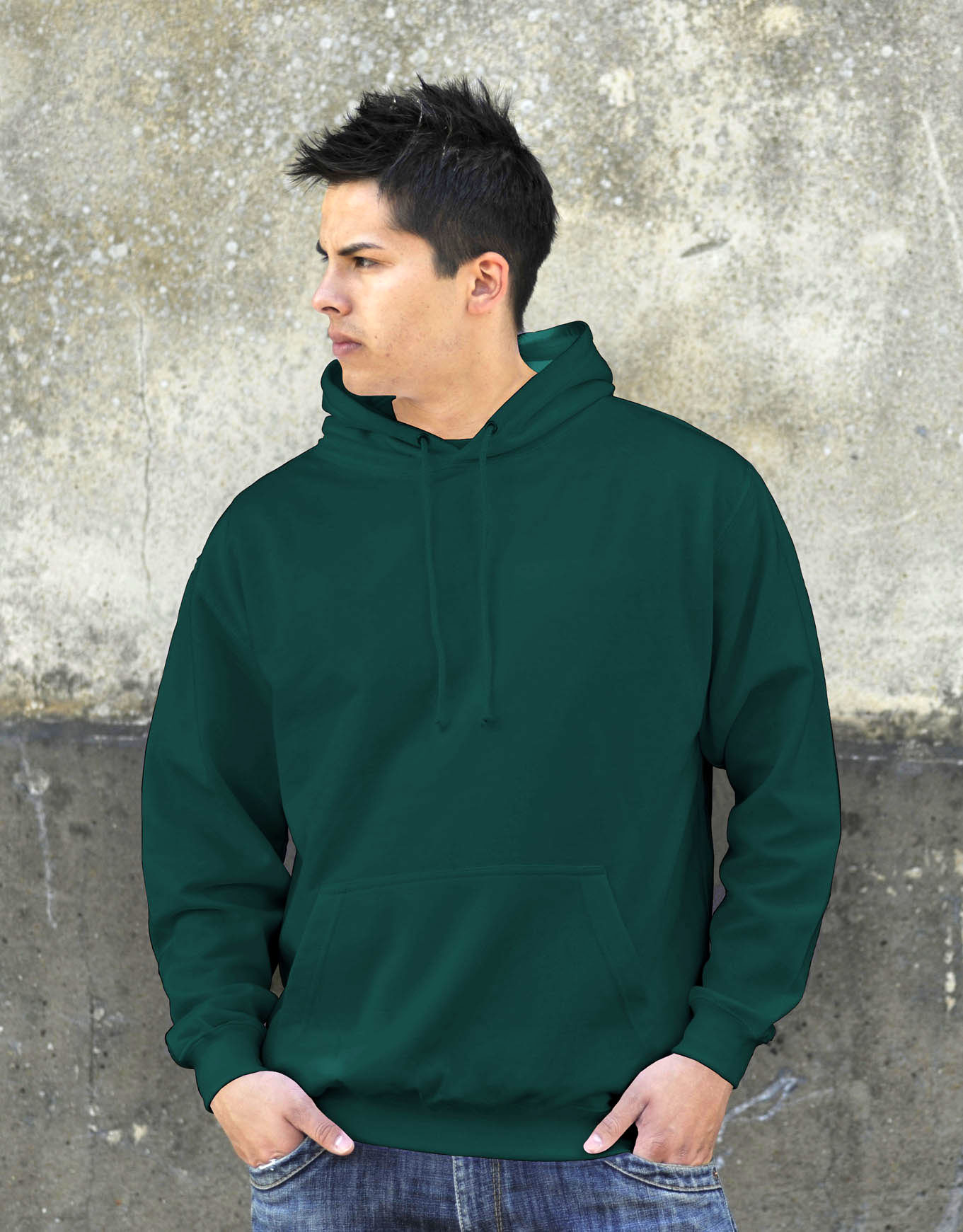 AWDis College Hoodie Moss Green