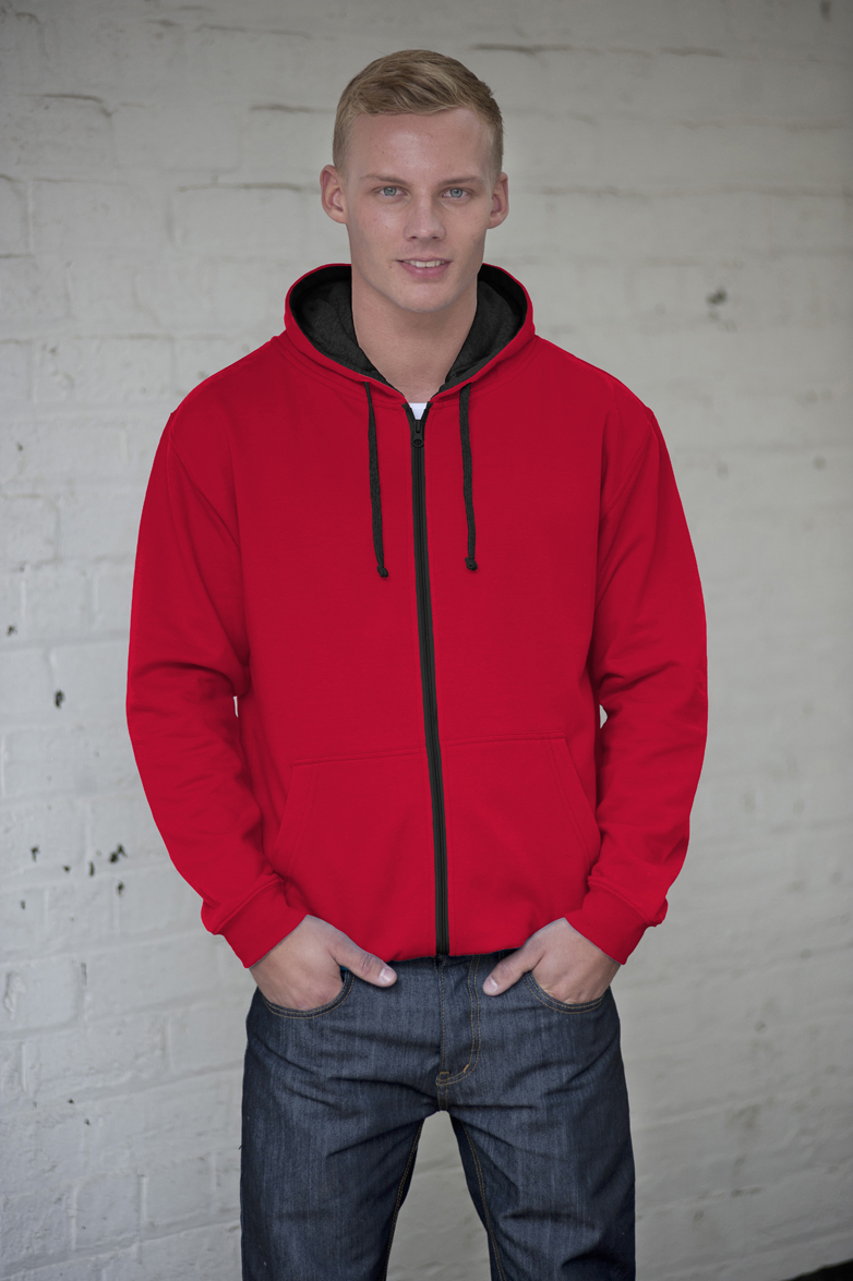 AWDis JH053 Fire Red - Jet Black