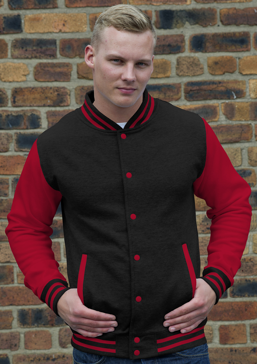 JH043 Jet Black - Fire Red