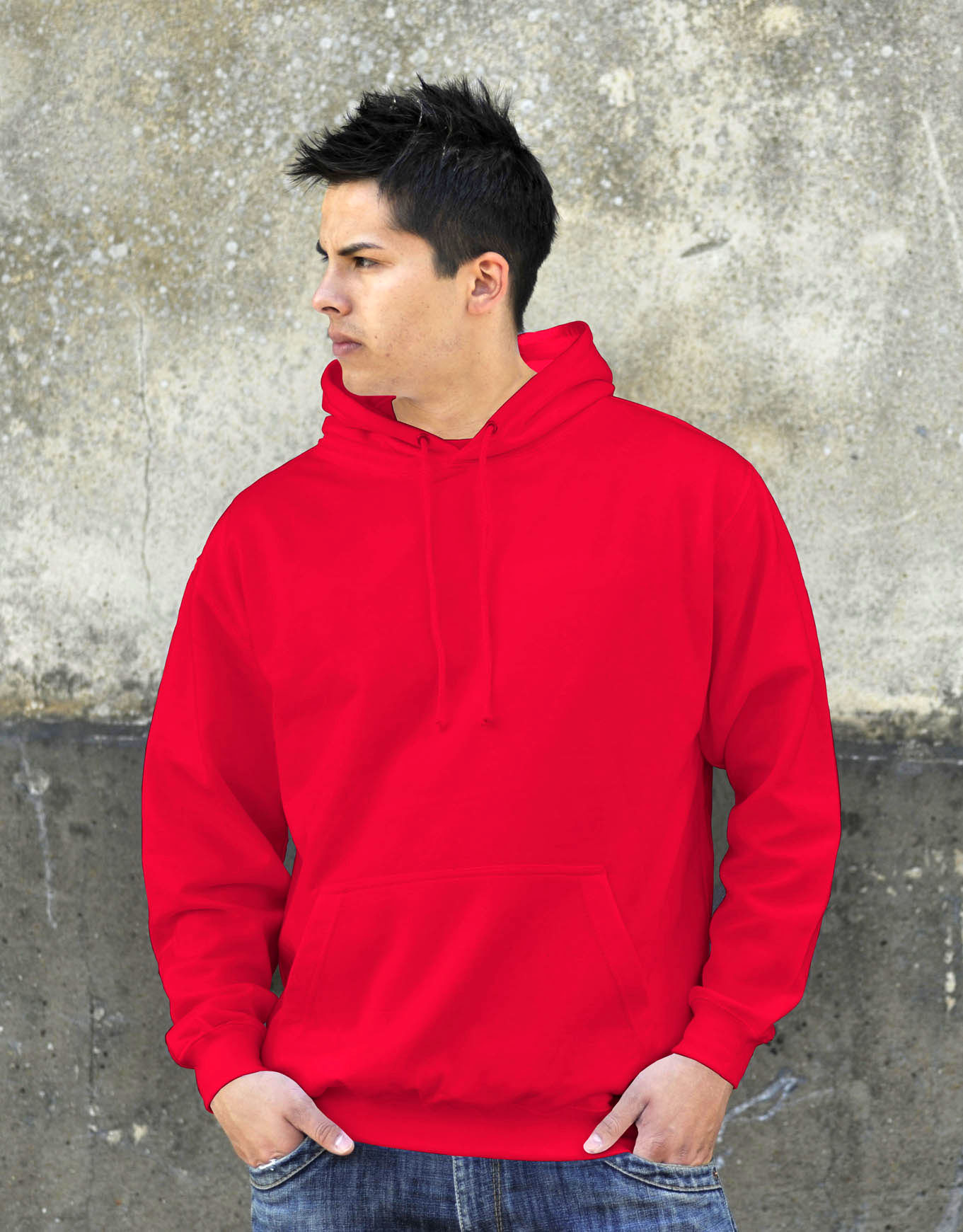 AWDis College Hoodie Sunset Red