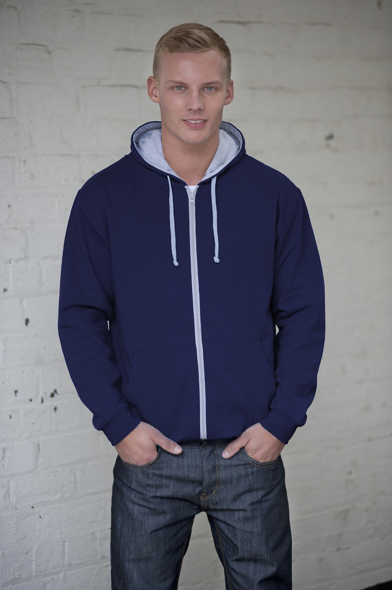 AWDis JH053 French Navy - Heather Grey