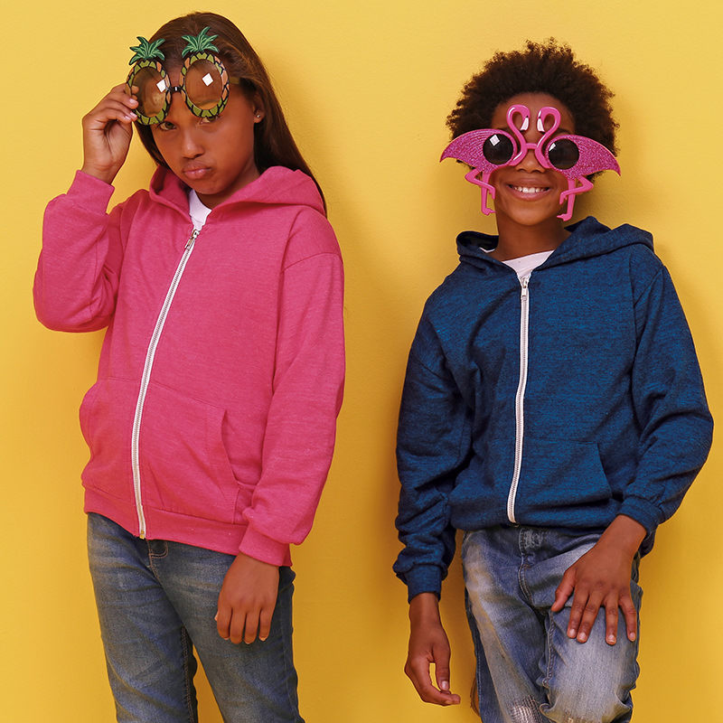 AWDis Hoods Kids heather zoodie