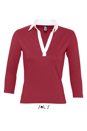 Sols Panach Carmine Red - White