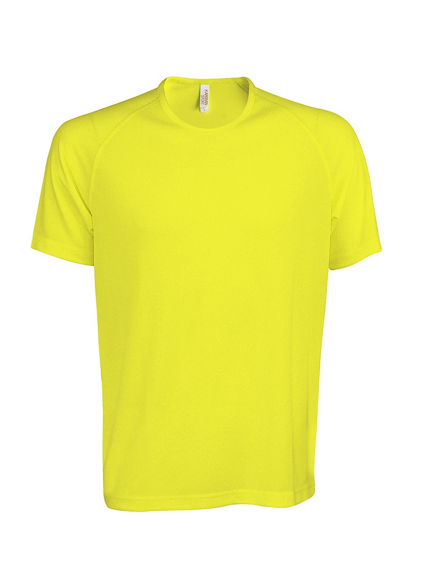 Heren Sport T-shirt KS017 Fluor Yellow
