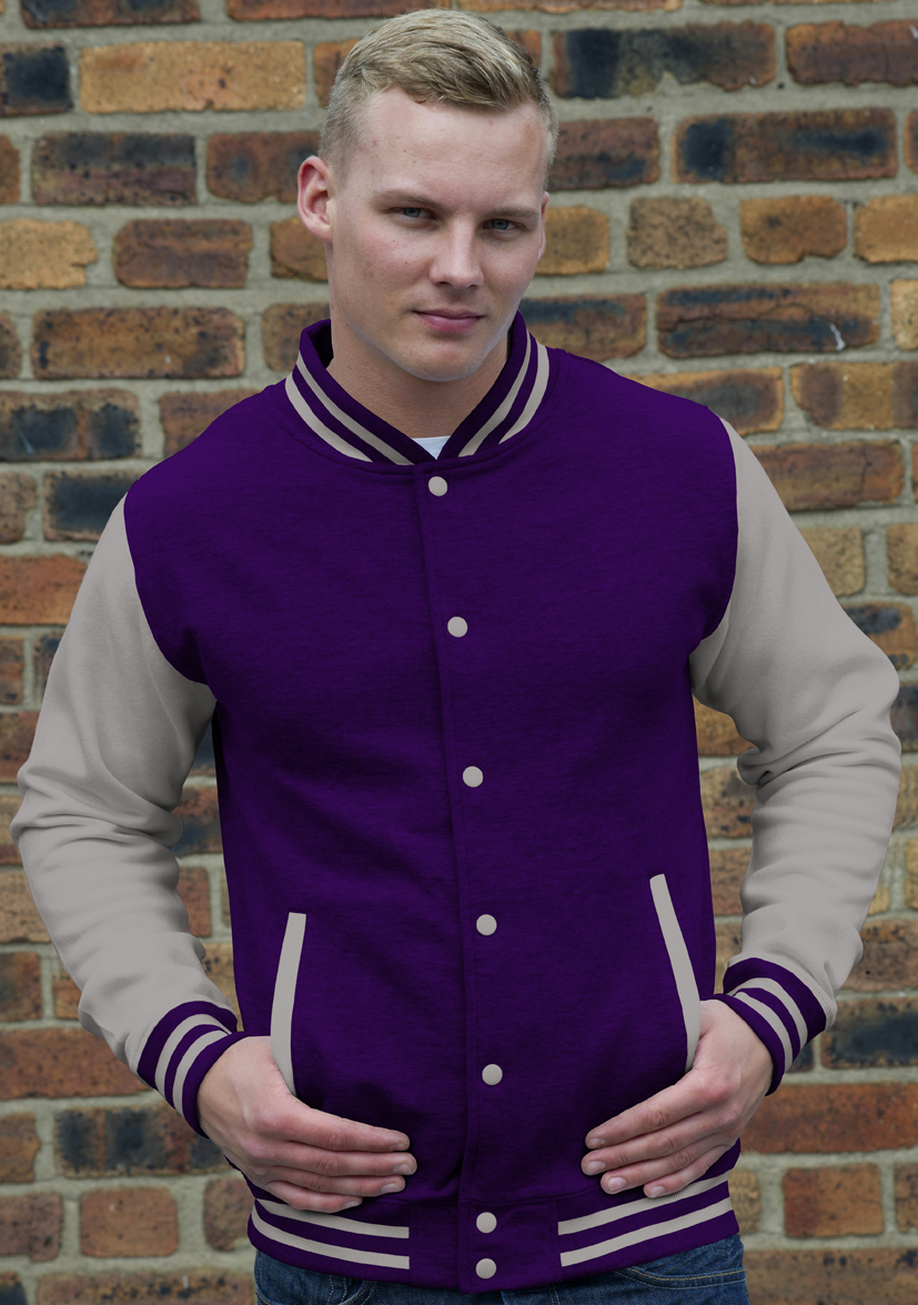 JH043 Purple - Heather Grey