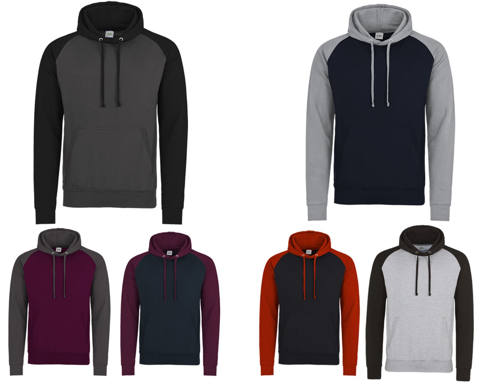 AWDis Hoods Baseball hoodie alle kleuren