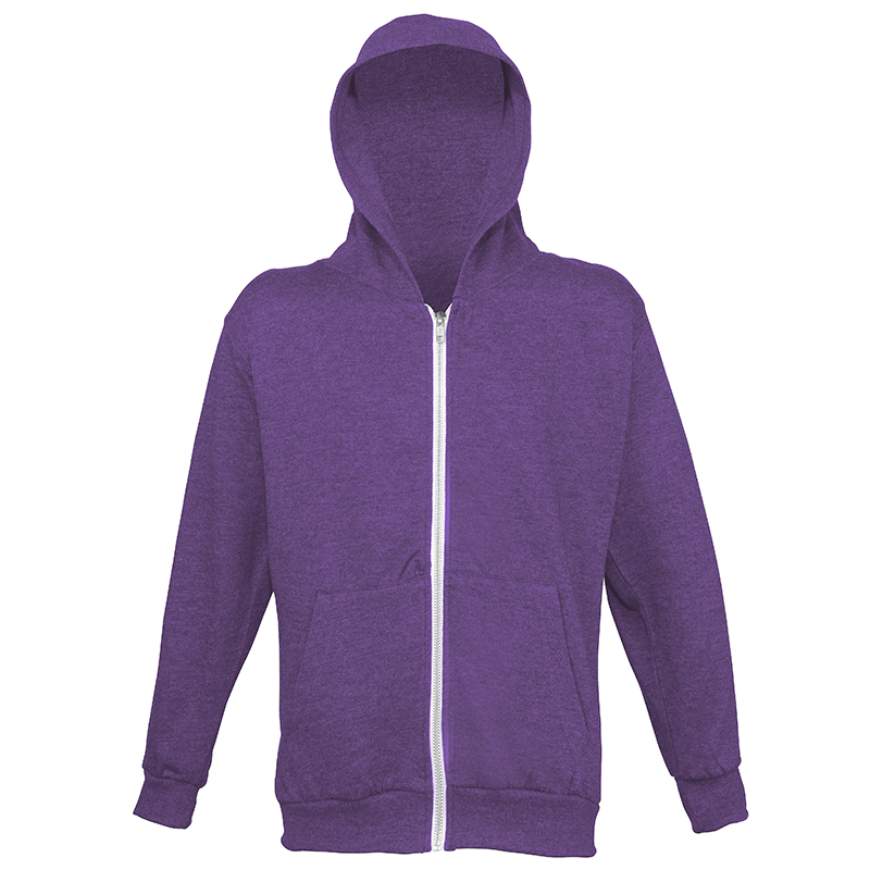 AWDis Hoods Kids heather zoodie Purple Heather