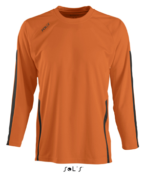 Sols Wembley Kids LSL Orange - Black