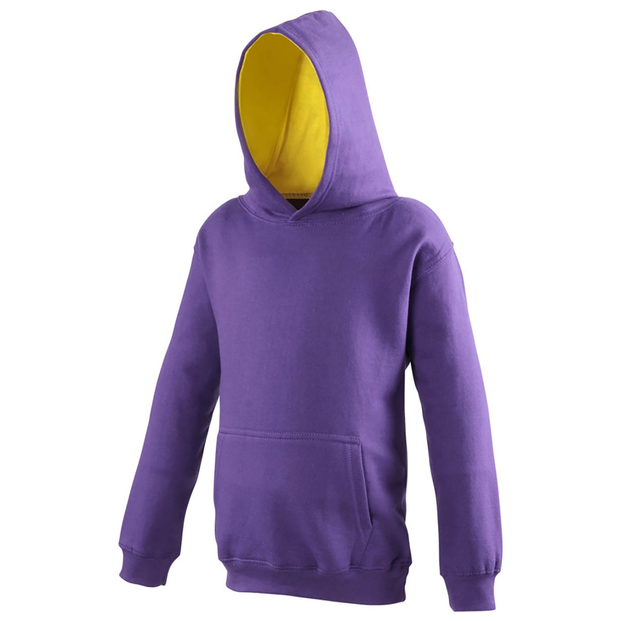 AWDis Kids Varsity Hoodie Kind purple sun yellow