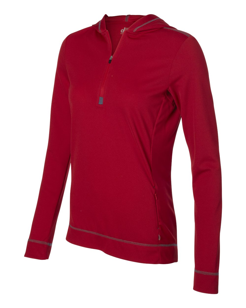 Alo Womens Performance Half Zip Hoodie W3002 Red - Slate