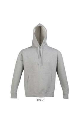 Sols Slam Unisex Hooded Sweater Grey Melange
