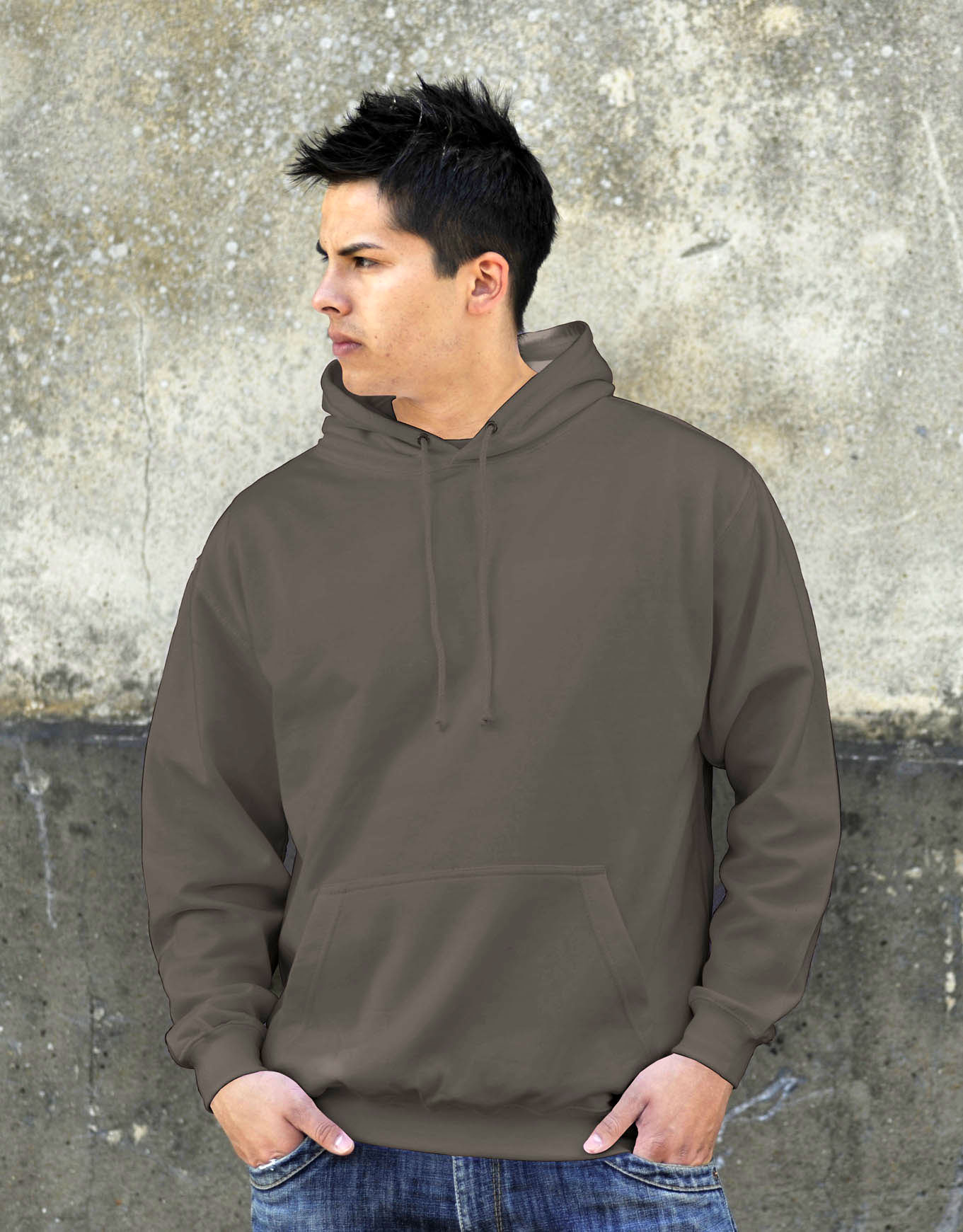 AWDis College Hoodie Steel Grey