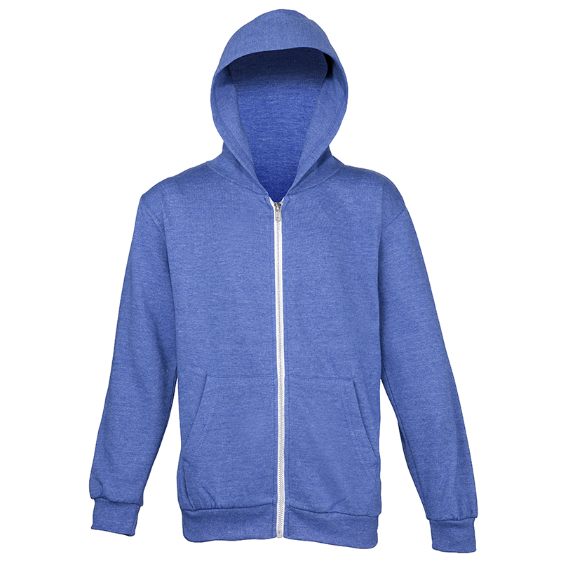 AWDis Hoods Kids heather zoodie royal blue