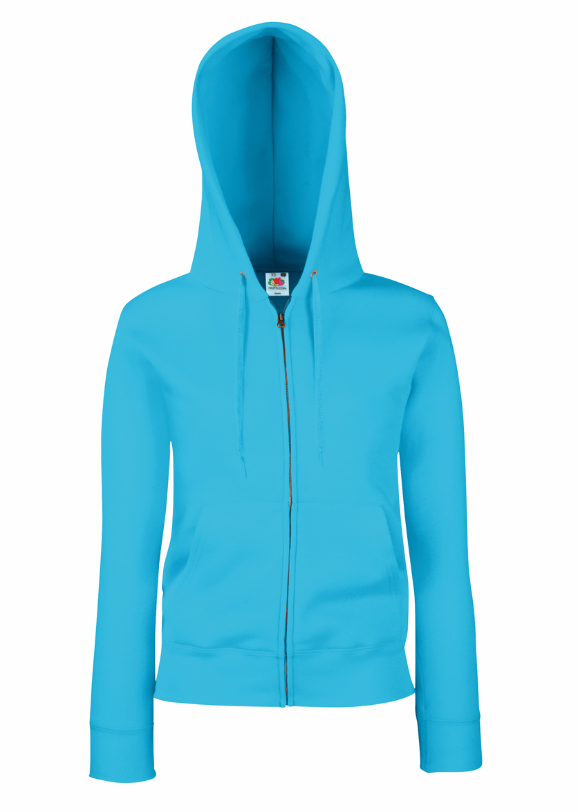 Fruit of the Loom Lady Fit Hooded Jacket 621180 Azure Blue