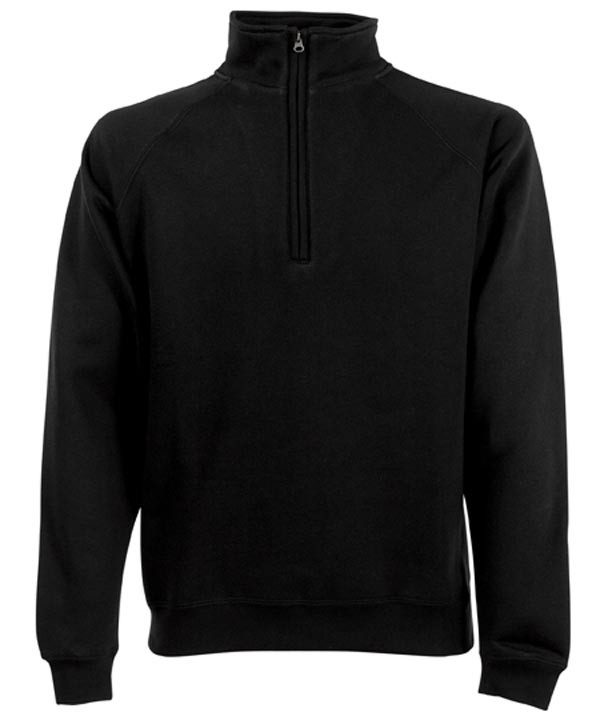 Fruit of the Loom Zip Neck Sweater Black