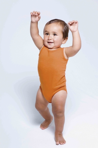 Baby Vest Bodysuit Burnt Orange
