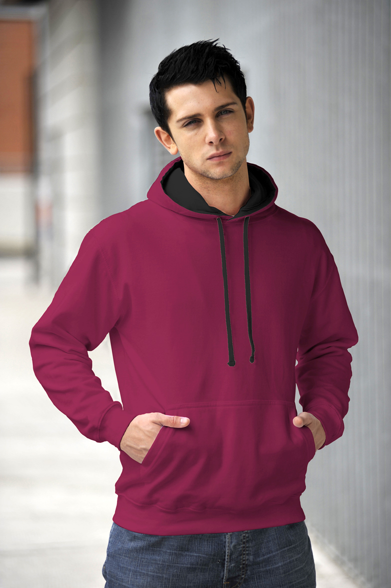 AWDis JH003 Varsity hoodie Burgundy 