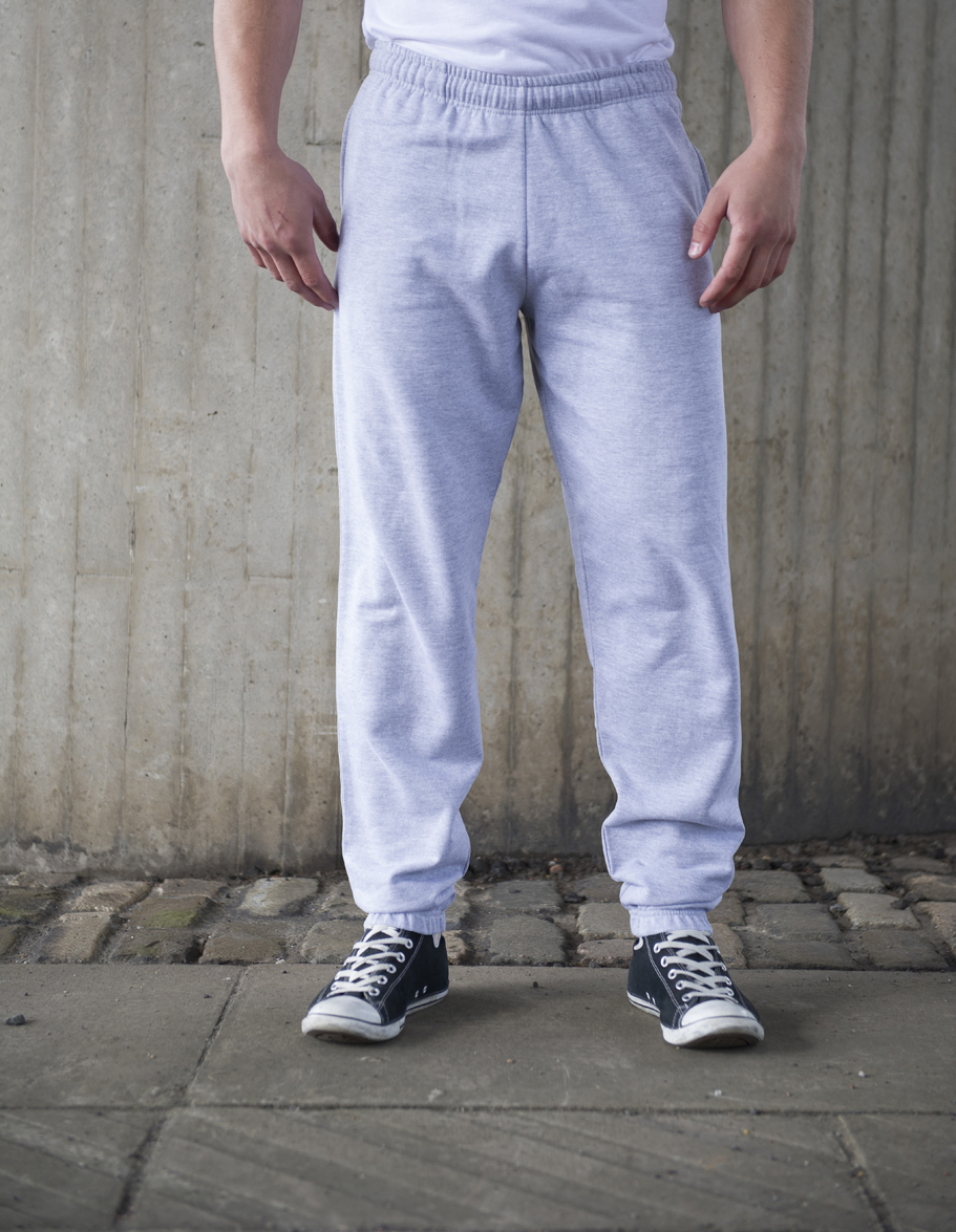 AWDis College Cuffed Joggingbroek JH072 Heather Grey