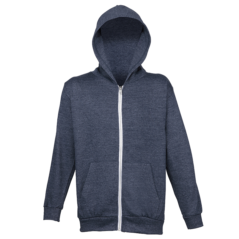 AWDis Hoods Kids heather zoodie navy heather