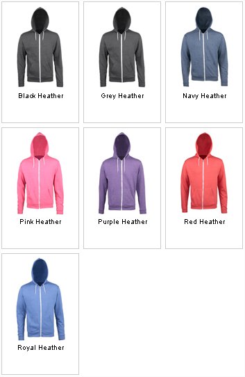 AWDis Hoods Kids heather zoodie kleuren