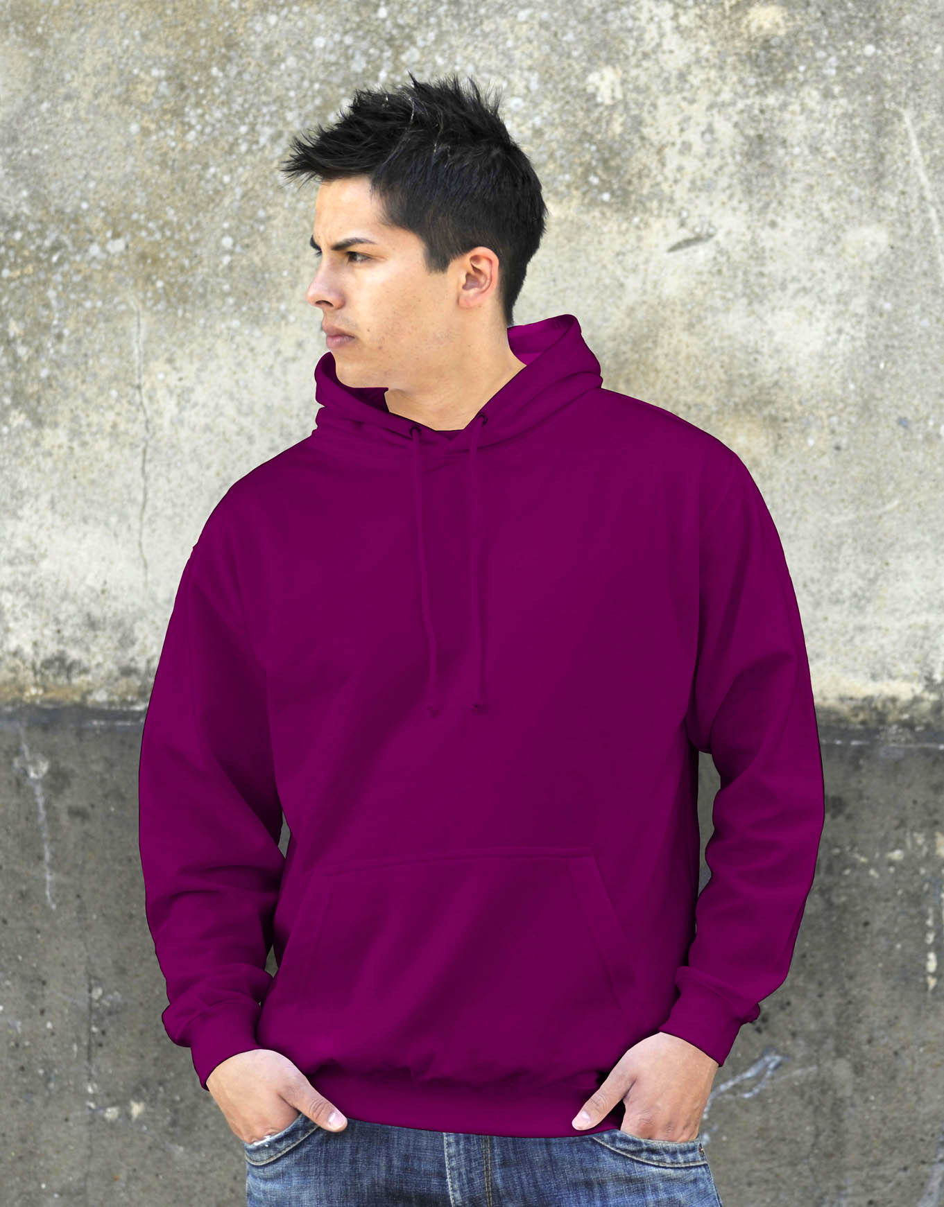 AWDis College Hoodie Plum