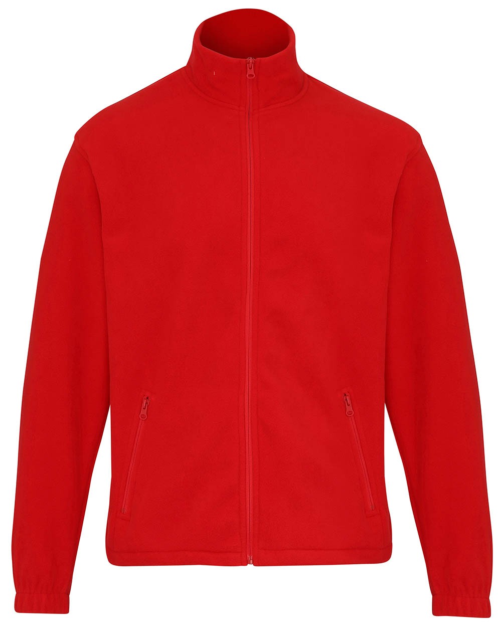 Full zip fleece vest met rits rood