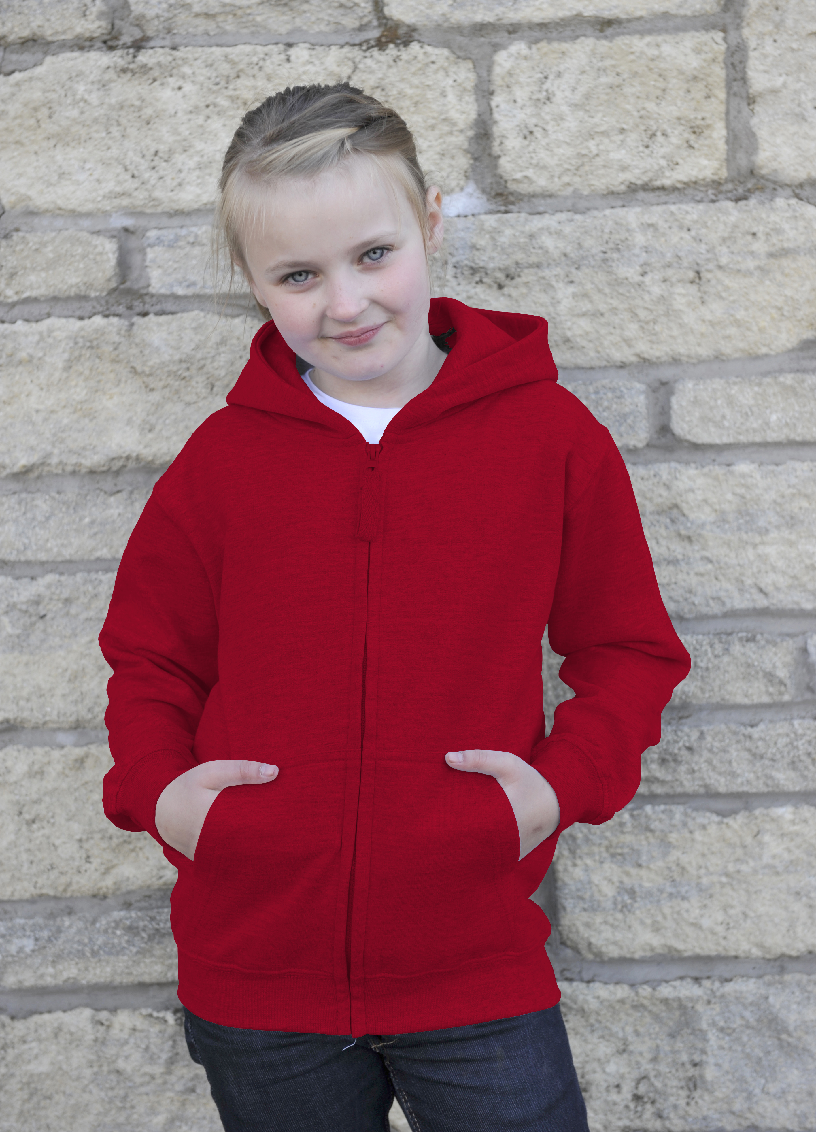 AWDis JH050J Kids Zoodie Fire Red