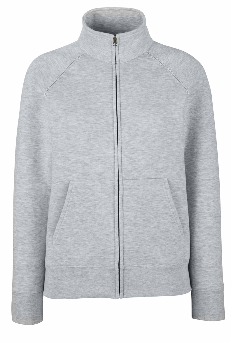 Fruit of the Loom Lady-Fit Sweat Jacket 621160 Heather Grey