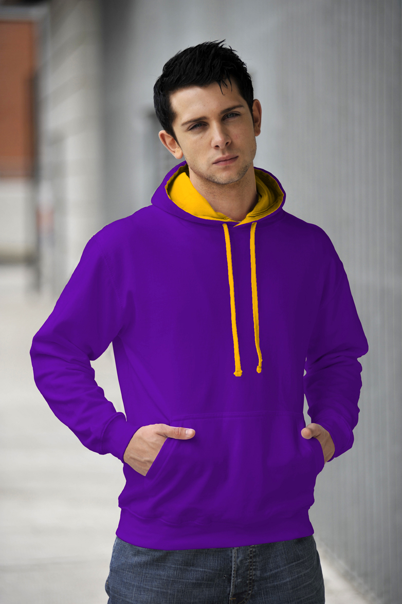AWDis Varsity Hoodie Purple 