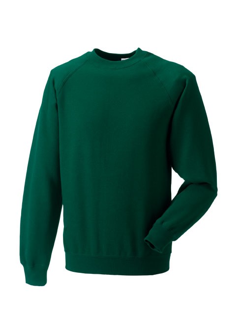 Russell Raglan Sleeve Sweater RU7620M Bottle Green