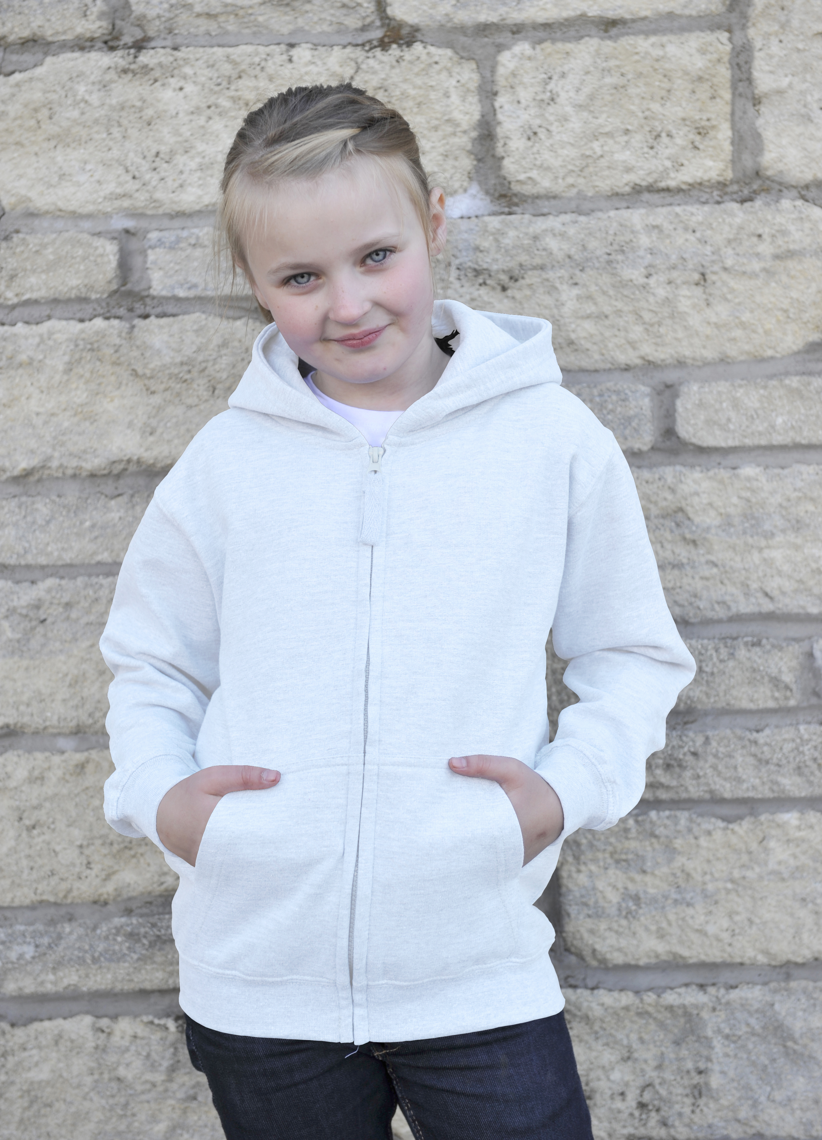 AWDis JH050J Kids Zoodie Arctic White