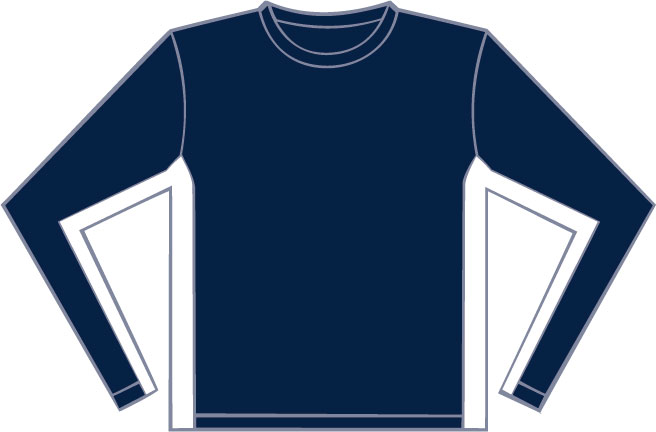 K344 Navy - White
