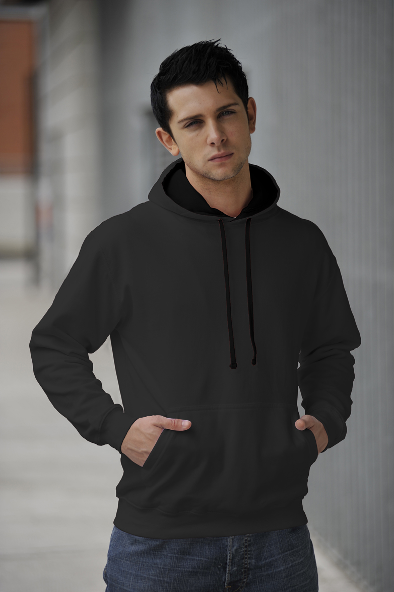 Varsity Hoodie Charcoal - Jet Black
