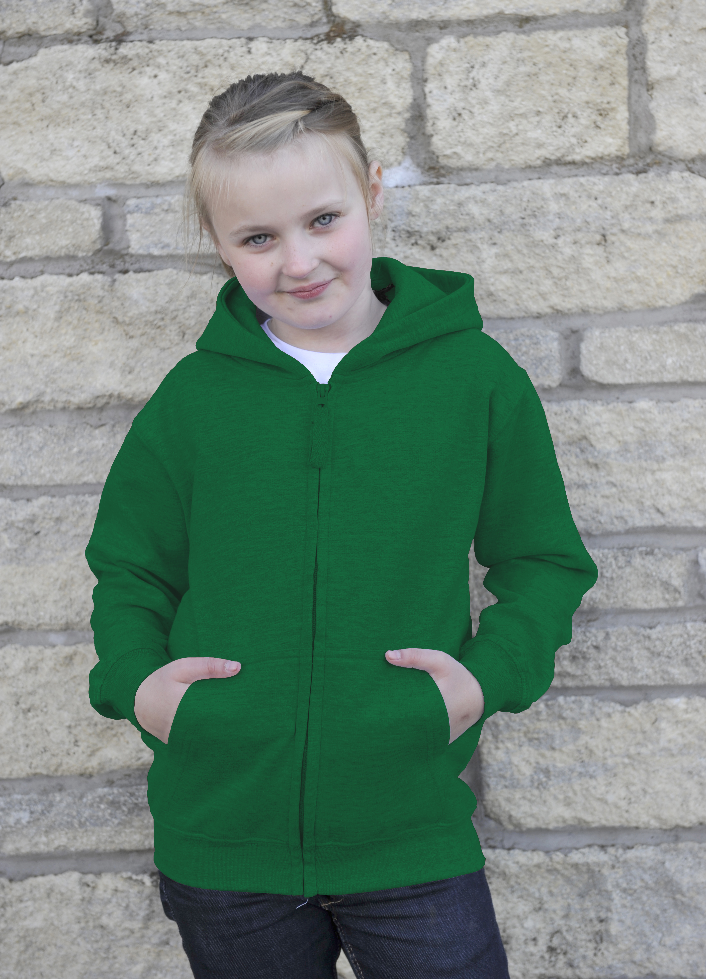 AWDis JH050J Kids Zoodie Kelly Green