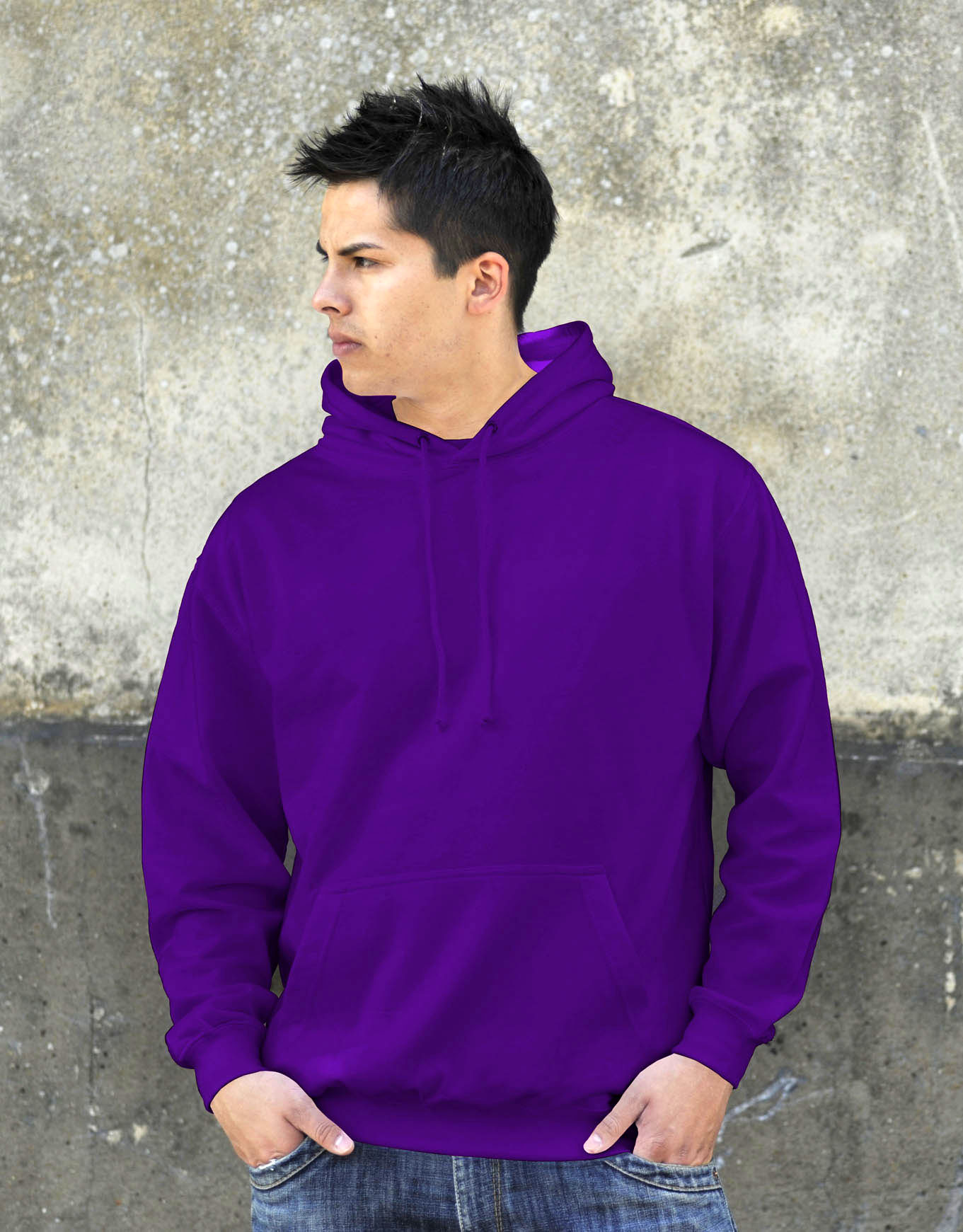 AWDis College Hoodie Purple