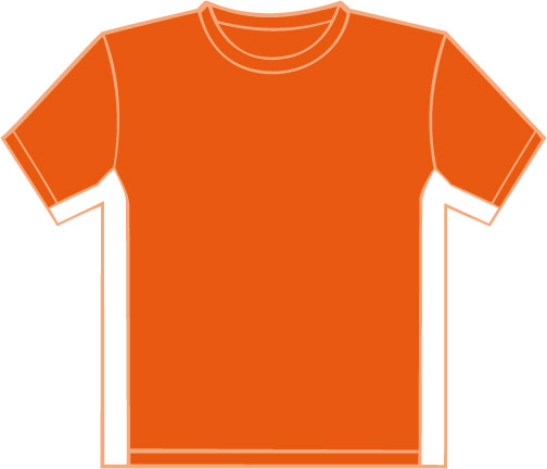 K340 Orange - White
