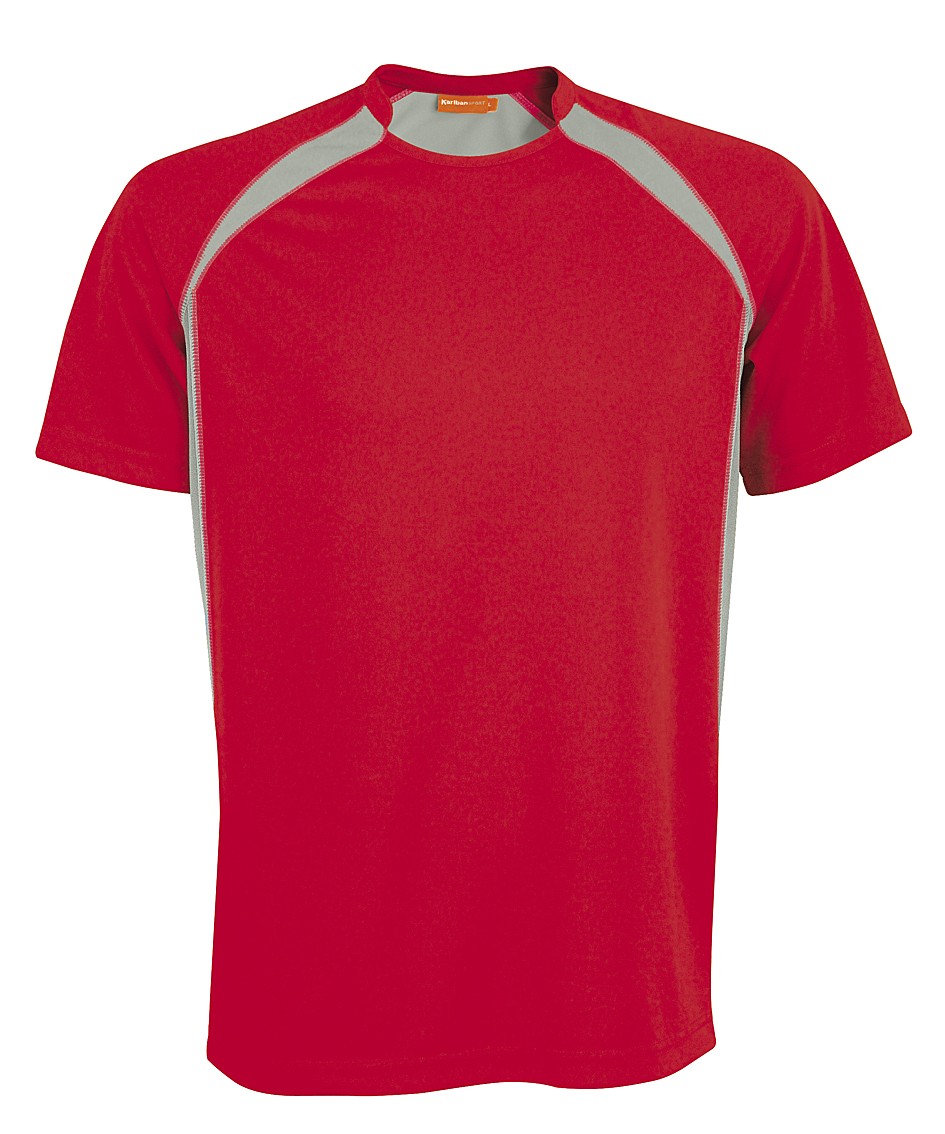 Kariban Sportshirt Breathing KS01 Red - Grey