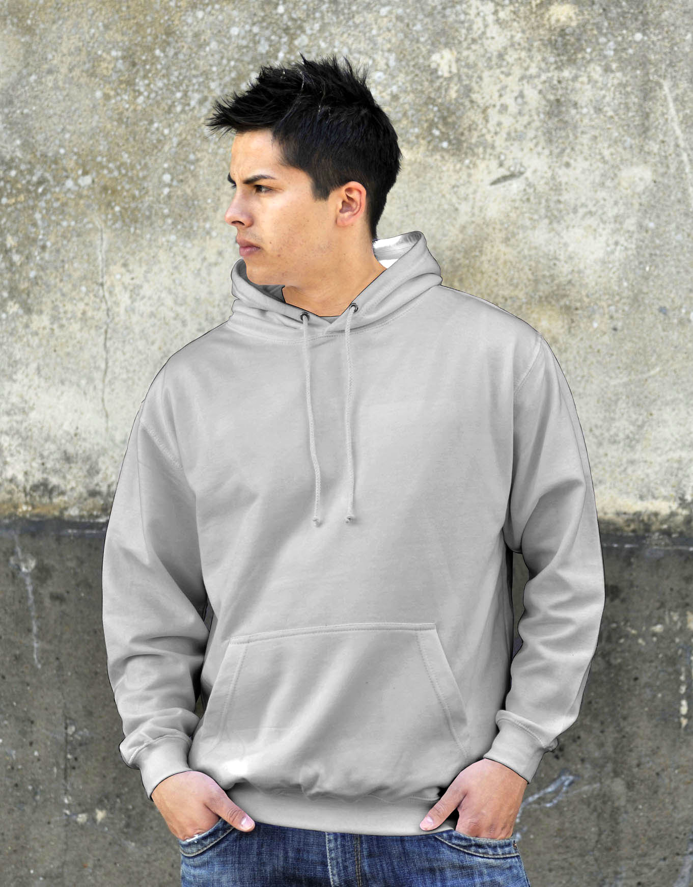 AWDis College Hoodie Moondust Grey