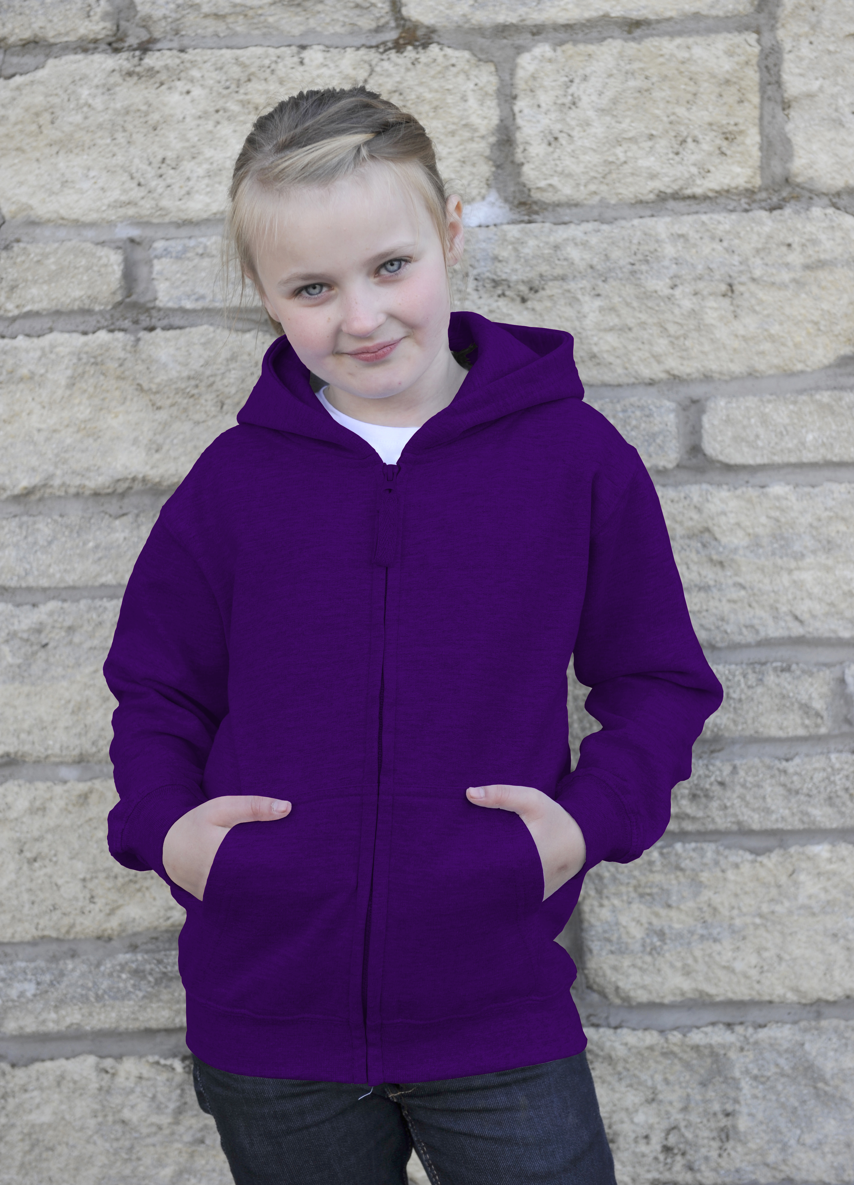 AWDis JH050J Kids Zoodie Purple