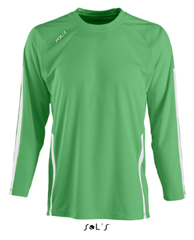 Sols Wembley Kids LSL Bright Green - White