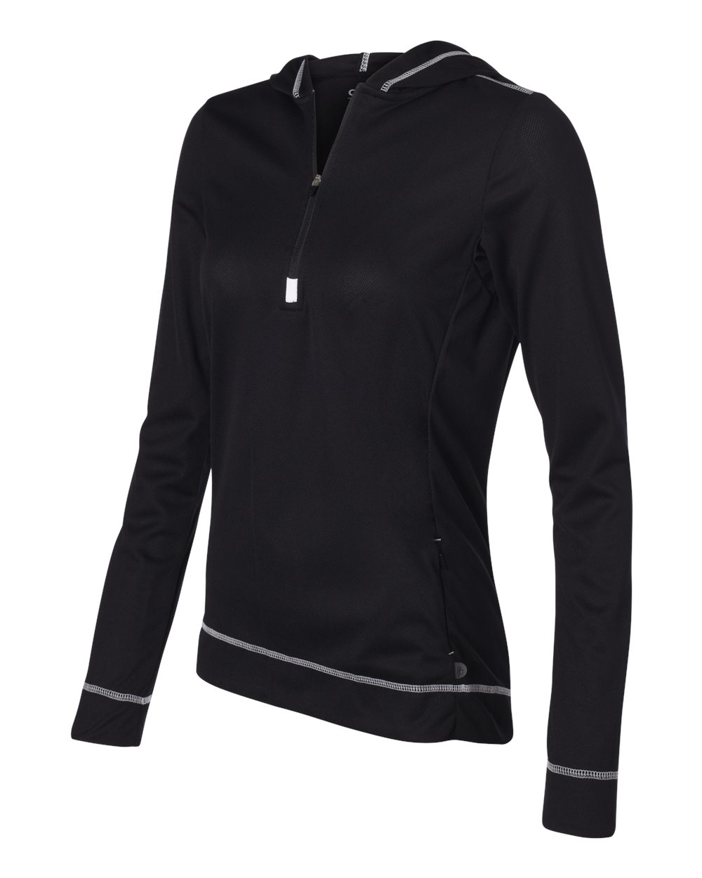 Alo Womens Performance Half Zip Hoodie W3002 Black - White