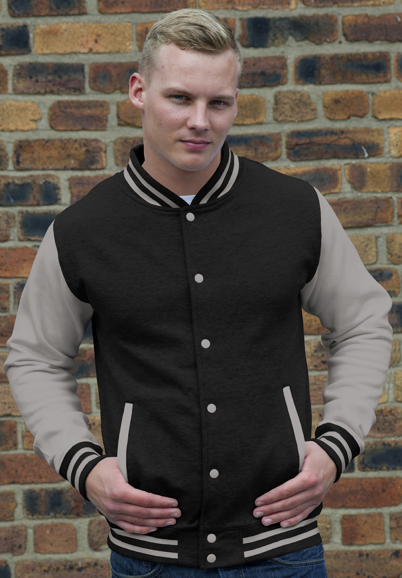 JH043 Jet Black - Heather Grey