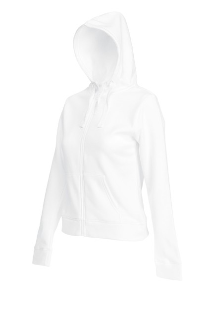 Fruit of the Loom Lady Fit Hooded Jacket SC62924 White