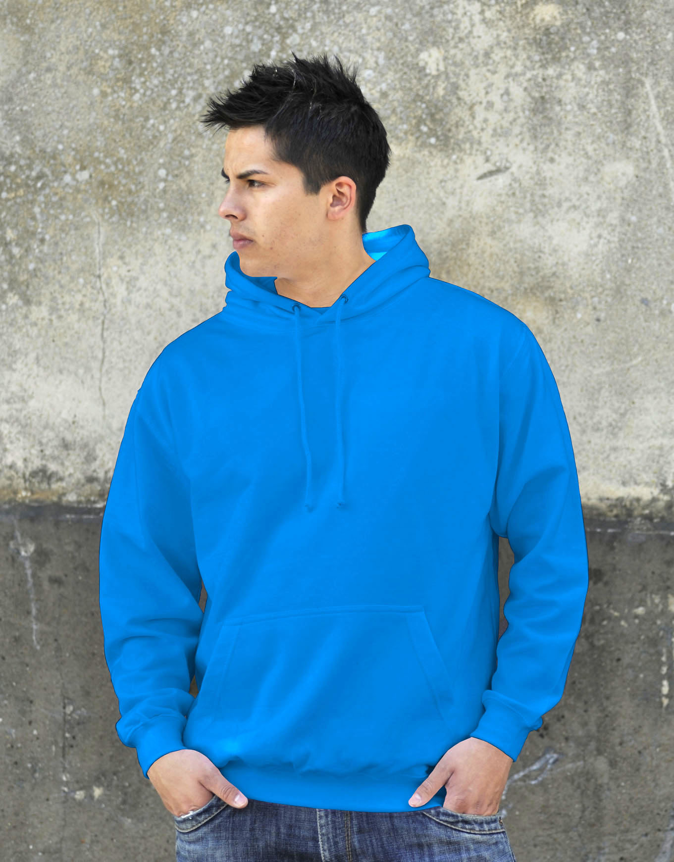 AWDis College Hoodie Sapphire Blue
